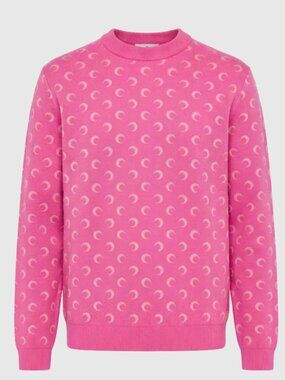 BNWT AW25 MARINE SERRE MOON JACQUARD KNIT SWEATER XL